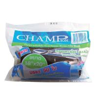 [ส่งฟรี!!!] แชมเปี้ยน ถุงขยะม้วนสีดำ ขนาด 18x20 นิ้ว x 50 ใบChampion Garbage Bags On Roll 18x20" x 50 bags