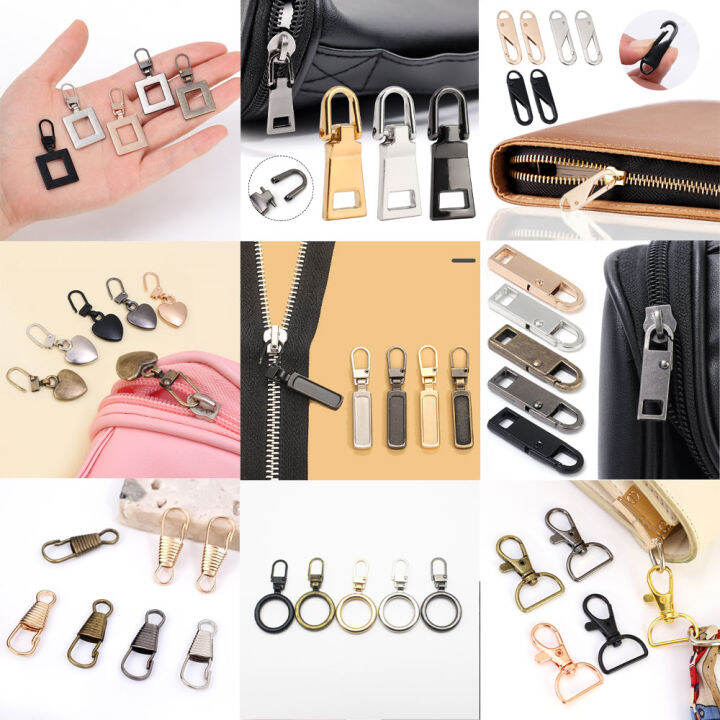 5Pcs Metal Zipper Pull Replacement Detachable Zipper Slider Pull