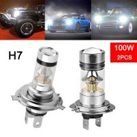 [ANYA Auto Parts] 2ชิ้น H7 LED รถยนต์ไฟตัดหมอกประกอบโคมไฟ100วัตต์รถขับรถหลอดไฟสีขาว12โวลต์ Super Bright