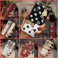 Lanyard Soft Case Phone Case For Xiaomi Poco M4 Pro 4G Fashion Design Wristband TPU cute Anti-knock Phone Holder Simple