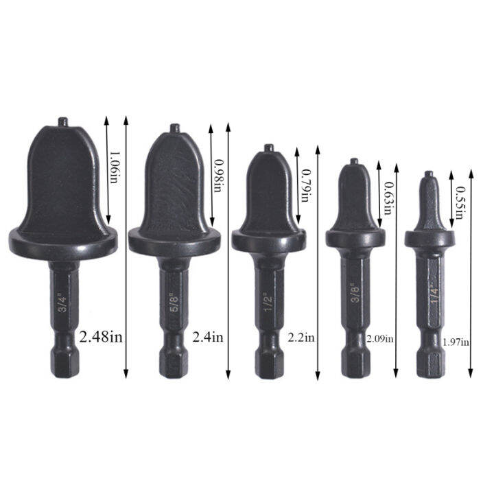 5pcs copper pipe reamer, hexagonal handle pipe expander, air