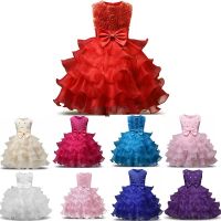 ZZOOI Girl Dress New Year Costume Kid Dresses Girls Clothes Party Princess Vestidos 5 6 7 8 Year Birthday Dress Christmas Baptism