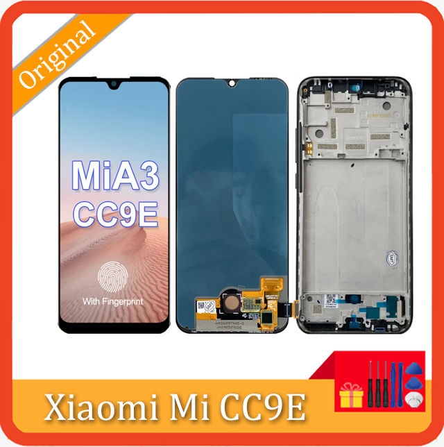 AMOLED LCD For Xiaomi Mi CC9E LCD Display Touch Screen Digitizer Assembly  With Frame For Xiaomi CC9E display screen