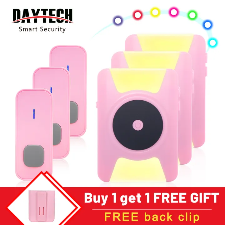 [COD]DAYTECH Wireless Doorbell Battery Powered Dazzling Light Door Bell