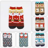 2021 Christmas Socks Cotton Winter Cute Deer Santa Claus Snowman Cartoon Printing Cristmas Decoration Socks 2022 Xmas Gifts Socks Tights