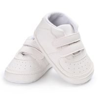 Newborn Baby Boys Shoes White Color Baptismal And Christening Anti-slip Soft sole Infant Prewalker Toddler Sneaker PU Leather First Walkers Soft Bottom Sports Baby Shoes Boys Footwear birthday gift Christening Shoes Baptism shoe