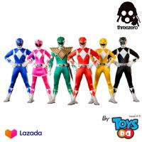 Core Rangers + Green Ranger Six Pack Collectible Set (POWER RANGERS) by Threezero