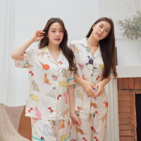 ชุดนอน Muslin pajamas ชุดนอนSilk Satin( รุ่น N1134,L1134,T1134 )