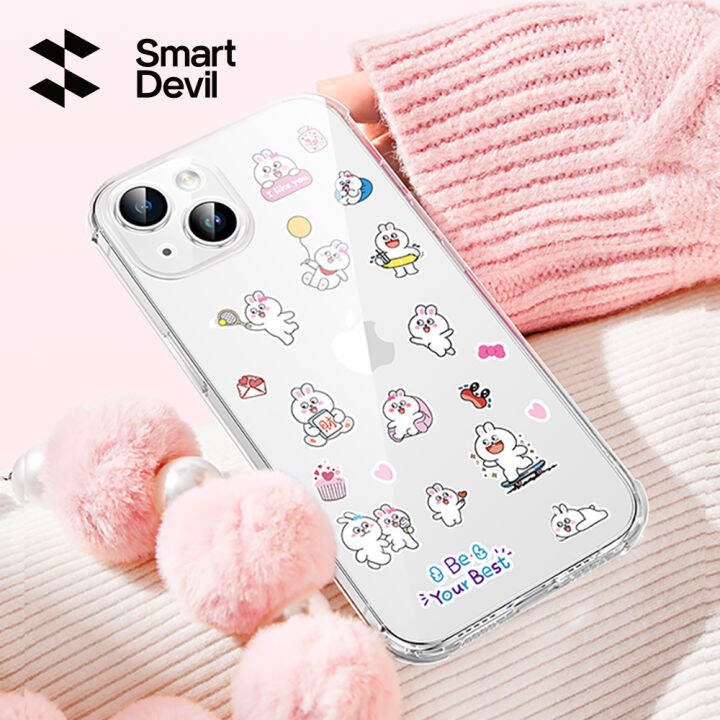 smartdevil-เคสโทรศัพท์โปร่งใส-สำหรับ-iphone-14-pro-max-เคส-iphone13-pro-max-เคส12-pro-max-13mini-น่ารักกันกระแทกรวมทุกอย่างเคสพร้อมสติกเกอร์-diy