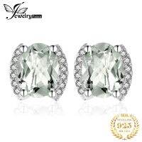 Jewelrypalace 2.3ct แท้รูปไข่อเมทิสต์925เงินสเตอร์ลิงต่างหูตุ้มหูผู้หญิงพลอยเครื่องประดับอย่างดี