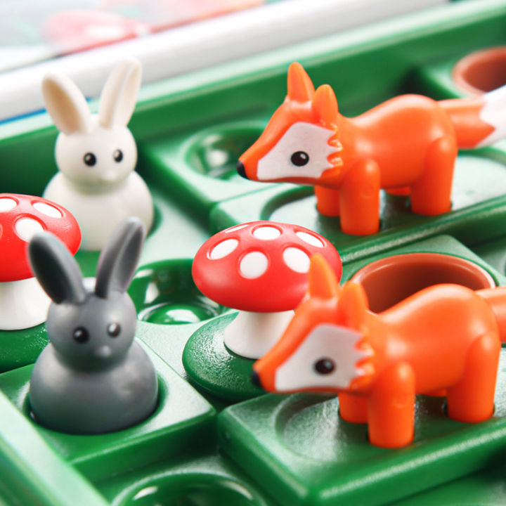 กระต่ายน้อยกระโดดกระต่ายน้อยกระโดดเด็กฝึกการคิดเชิงตรรกะเกมกระดานเกมปัญญาของเล่น