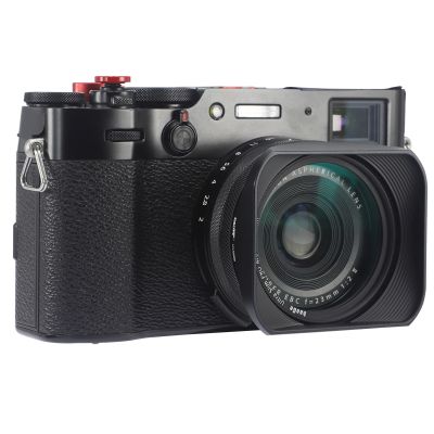 Haoge LH-X200B ฮู้ดตารางโลหะ,อะแดปเตอร์49มม. สำหรับ Fujifilm Fuji X100V X100F X100T X100S X70อุปกรณ์กล้อง