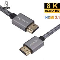 ตัวแปลง HDMI 4K 120Hz สวิตซ์ PS5 PS4 Xbox 8K 60Hz สาย HDMI ดิจิทัลสายอะแดปเตอร์2.1สาย HDMI สาย HDMI สาย HDMI อุปกรณ์คอมพิวเตอร์สายแบ่ง HDMI