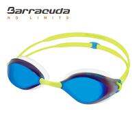 แว่นตาว่ายน้ำแข่ง Barracuda ใส่ได้พอดีเอเชียป้องกันแสงสะท้อนสำหรับผู้ใหญ่ผู้หญิงผู้ชายสีฟ้า91410