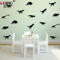 11pcs/set Cartoon Jurassic Park Cute Dinosaurs Wall Stickers For Kids Boys Rooms Nursery Art Mural Home Decor Animal Wallpaper Wall Stickers  Decals