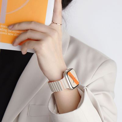 ▫ สายนาฬิกาข้อมือซิลิโคน แม่เหล็ก สําหรับ Smart Watch band serie 8 3 5 4 SE 6 7 Ultra 49 มม. iWatch 45 มม. 44 มม. 40 มม. 41 มม. 38 มม. 42 มม.