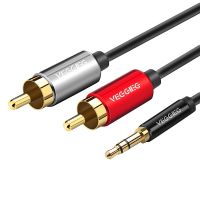 【✴COD✴】 waonmz Veggieg สาย2rca สายเคเบิล Rca เป็น3.5 O ยาว3.5มม. แจ็คอาร์ซีเอสาย Aux สำหรับเครื่องแปลงโทรศัพท์ Dvd Home Theater 2rca สาย2เมตร