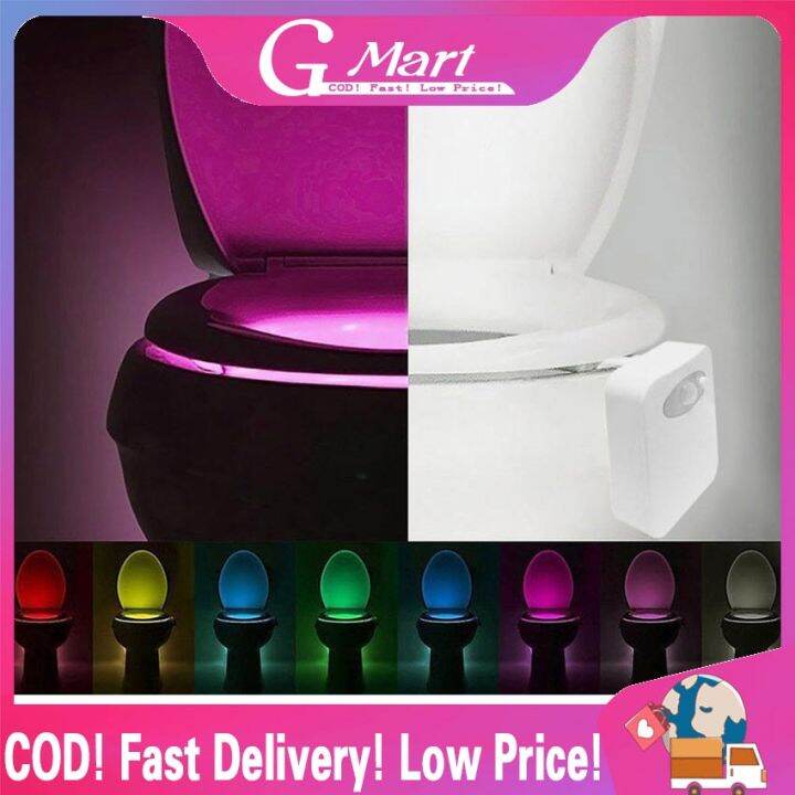 【16Colors】Night Light WC Toilet Light PIR Sensor Toilet Seat Night