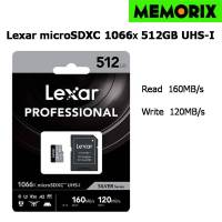 ถูกที่สุด ของแท้ Original Lexar 512GB Professional 1066x UHS-I microSDXC Memory Card Silver Series (Read 160 Write 120MB)