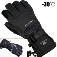 （AT）2022 Men 39; S ถุงมือสกีขนแกะสโนว์บอร์ดถุงมือสโนว์โมบิลรถจักรยานยนต์ RidingGloves WindproofUnisexGloves