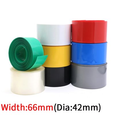 【cw】 Dia 42mm Shrink Tube Width 66mm Lithium Battery 18650 Pack Insulated Film Wrap Protection Wire Cable Sleeve 【hot】 !
