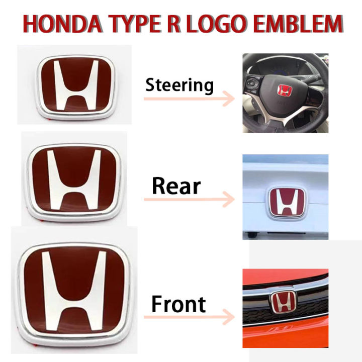 honda-โลโก้สีแดงสัญลักษณ์-civic-ไฟรถยนต์