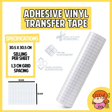 Vinyl Transfer Paper Tape Roll Cricut Adhesive Clear Alignment Grid 12 x 60  inch