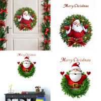 Santa Claus Merry Christmas Wall Sticker Christmas Festival Decoration Room Home Window Glass Door New Year Stickers 20x30cm