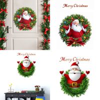 【cw】 Santa ClausChristmas Wall StickerFestival Decoration RoomWindow Glass Door New Year Stickers 20x30cm