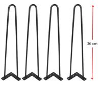 ขาโต๊ะเหล็ก สูง 36 cm 1ชุด (4ชิ้น) สำหรับติดตั้งกับหน้าท็อปไม้ โต๊ะคอม โต๊ะโชว์(เหล็กโต 12 mm)