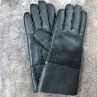 2021 Winter Sheepskin Wool All-in-one Gloves Full Back Leather Ladies Winter Warmth Thickened Gloves Manufacturers Wholesale