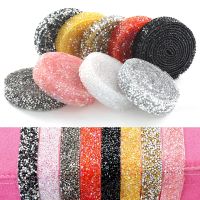 【CW】 1 Yard 1cm-3cm Hot Rhinestones Trims Colorful Resin Mesh Hotfix Strass Banding Applique for Wedding