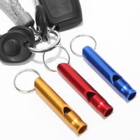 Outdoor Multifunction Alloy Whistle Pendant With Keychain Keyring For Outdoor Survival Emergency Mini Size whistles Team Gift Survival kits