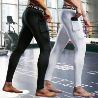 【YD】 Gym Mens Tights Sport Pants Leggings Joggings Sportswear Compression Trousers Lycra Sweatpants