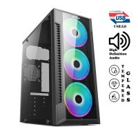 BESTSELLER อุปกรณ์คอม RAM CASE (เคสเกมมิ่ง) VENUZ ATX Computer Case VC501 RGB Tempered Glass อุปกรณ์ต่อพ่วง ไอทีครบวงจร