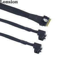 MINI SAS Slimline SFF-8654 8i 4.0ถึง2พอร์ต SAS HD SFF-8643 Adapter Cable