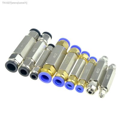 ☃┋ Pneumatic Check Valve Connector 6mm 8mm 10mm 1/4 Hose Tube Air Gas One Way Valve Brass Valve Air Compressor Pipe Fitting Adapter