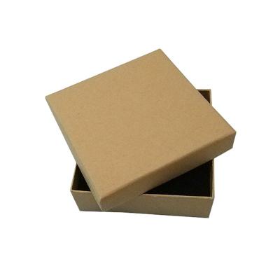 16 pieces of kraft cardboard jewelry box, 9 * 9 * 3cm