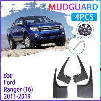 4 PCS รถ Mud Flaps สำหรับ Ford Ranger T6 2011 ~ 2019 2012 2013 2014 2015 Mudguard Splash Guards Fender Mudflaps อุปกรณ์เสริมอัตโนมัติ