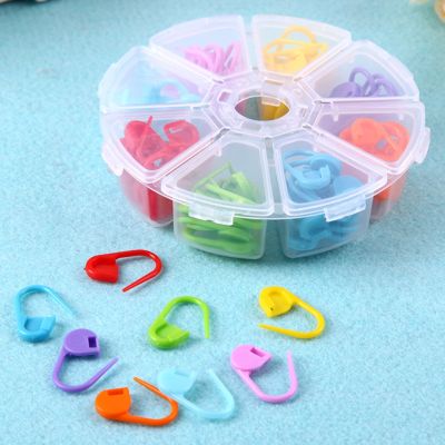 ⊕❈ 104pcs/Box 8 Colors Knitting Accessories Crochet Locking Stitch Markers