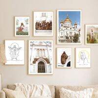 Xiaotrangwu 1ชิ้น Divine Orthodox Church Canvas Art: Nordic สไตล์ Religious Wall Decor มีรูปปั้นพระเจ้าสำหรับห้องนั่งเล่น