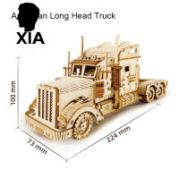 XIA# 3D Wooden Puzzle Train Model DIY Wooden Train Toy Mechanical Train Model Kit