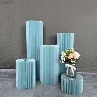 New Wedding Props Origami Cylinder Cake Dessert Table Folding Roman Column Ornaments Party Decor Wedding Stage Road Layout Decor