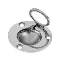 ▦►☽ Boat Marine Stainless Round Flush Fitting Lift Ring Hatch w/ Pull Handle