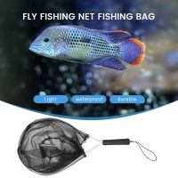 Aluminium Landing Nets Fly Fishing Fish Saver Nylon Knotless Mesh Trout Hand Net