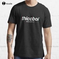 Aesthetic Japanese "Thicc Boi" Logo Trending T-Shirt Fishing Shirt Custom Aldult Teen Unisex Digital Printing Tee Shirts