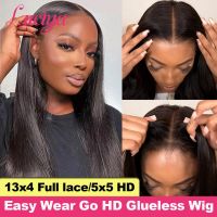 Wear And Go Glueless Wigs 5x5 HD Lace Closure Wig Bone Straight 13x4 Lace Front Human Hair Wigs For Women 360 Lace Frontal Wigs