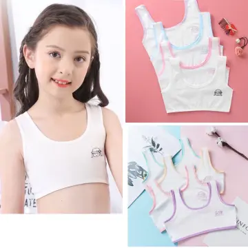 Cotton Girls Bra Teens Training Bra Summer Teenage Underwear Kids Vest Bra  for 8-14Years Adolescente Underwear Puberty Clothing