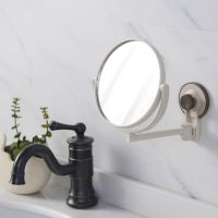 Plastic Round Bath Accessories Wall Hang Vacuum Suction Vanity Mirror Shave Mirrors Bath Mirrors Makeup Supplies