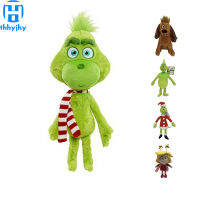 GrinchSanta Plushies การ์ตูนอะนิเมะตัวละครของเล่นตุ๊กตาตุ๊กตานุ่มยัดไส้ตุ๊กตาสำหรับของขวัญคริสต์มาสสำหรับเด็ก